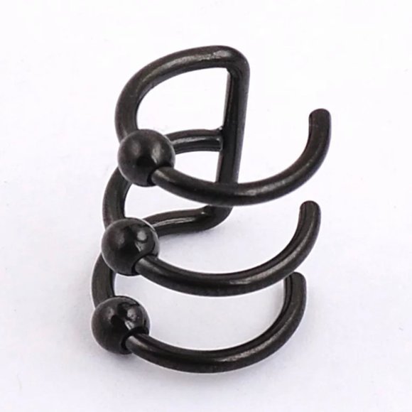 4pcs Triple Ear Cuff Hoop Earrings - Picture 3 of 9